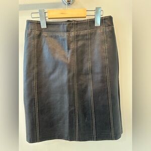 Black Faux Leather Skirt